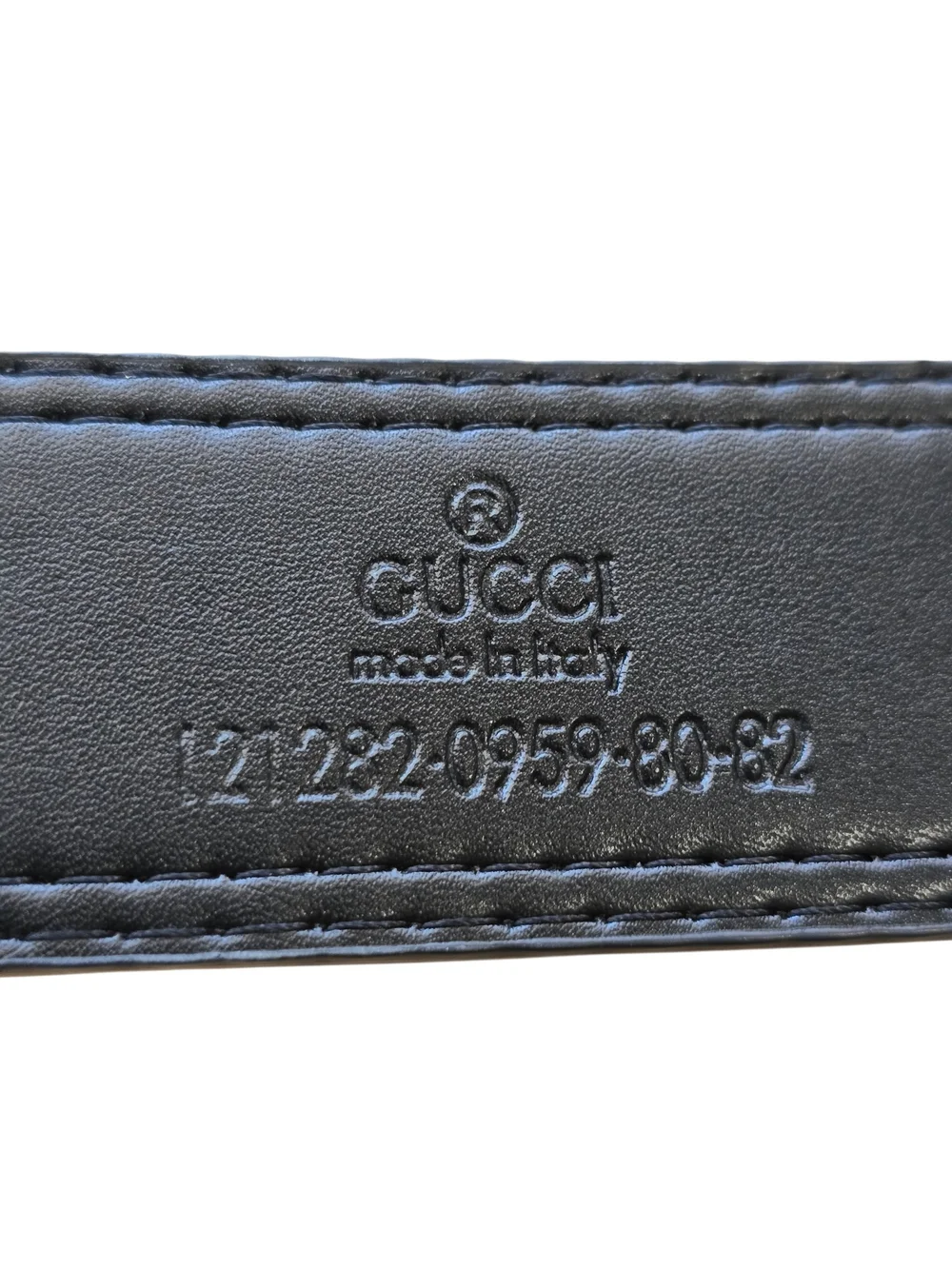 Gucci Black Leather Web Stripe Belt with Red/Green | Double G Buckle | Sz 50/125